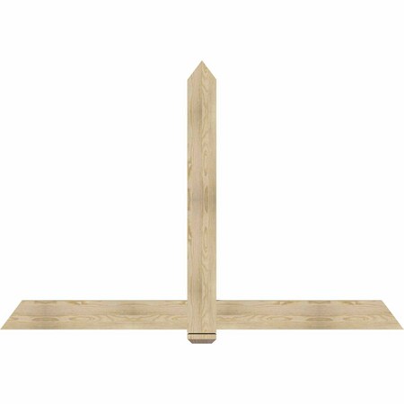 Ekena Millwork Eugene Rough Sawn Timber Gable Bracket, Douglas Fir, 84"W x 56"H x 2"D x 6"F, 16/12 Pitch GBW084X56X0206EUG00RDF